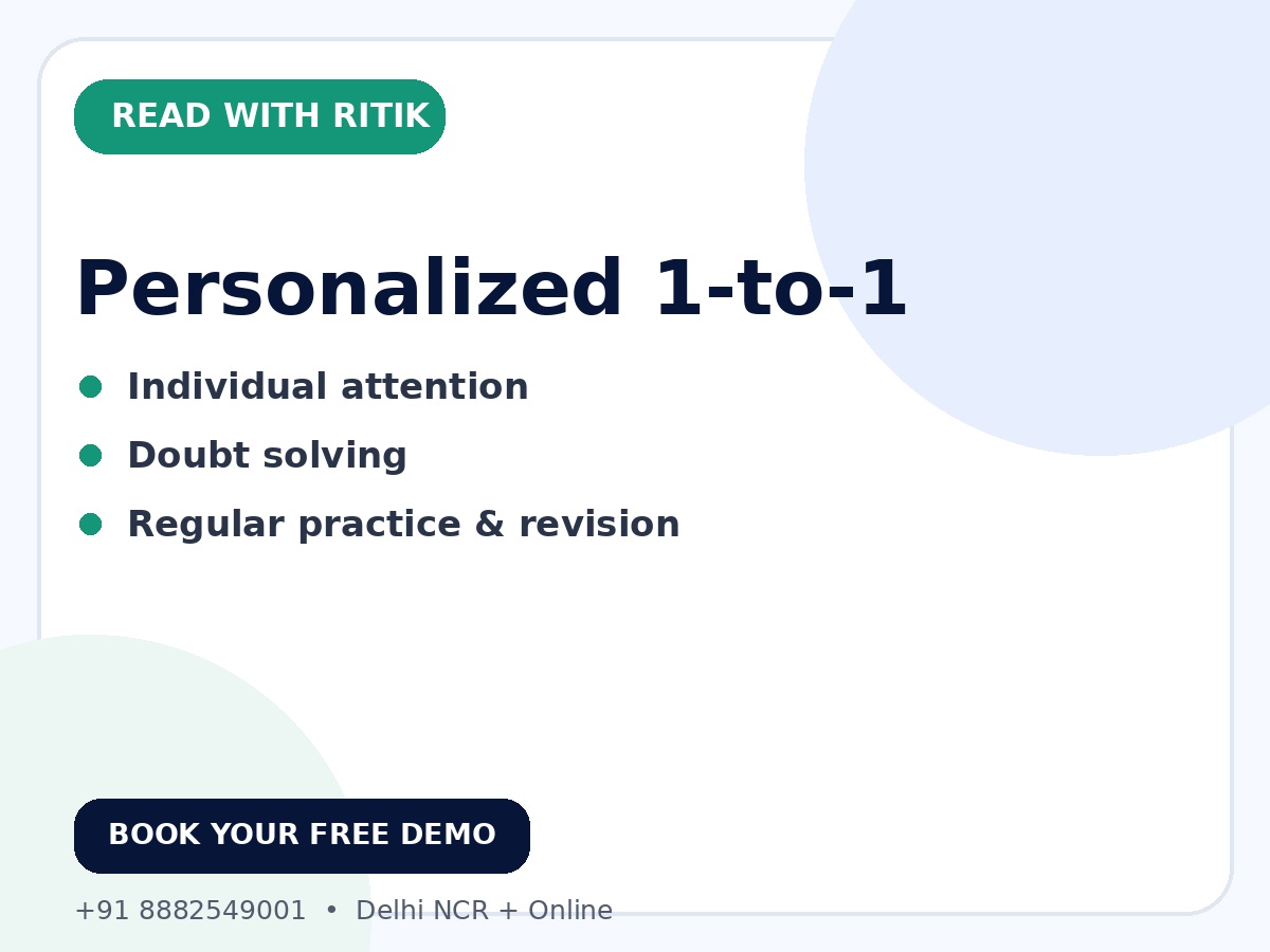 Personalized one to one home tuition